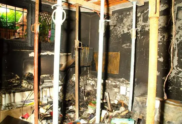 Incendio accidentale: corto circuito elettrodomestico, villa - padova: foto 5
