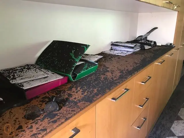 Incendio accidentale: corto circuito climatizzatore, studio - padova: foto 7