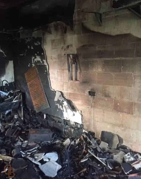 Incendio accidentale: corto circuito carica batterie avvitatore, villa - padova: foto 9