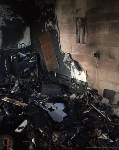 Incendio accidentale: corto circuito carica batterie avvitatore, villa - padova: foto 10