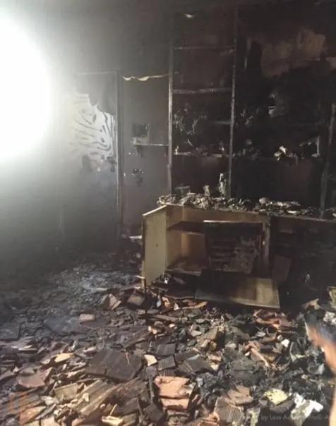 Incendio accidentale: corto circuito carica batterie avvitatore, villa - padova: foto 12
